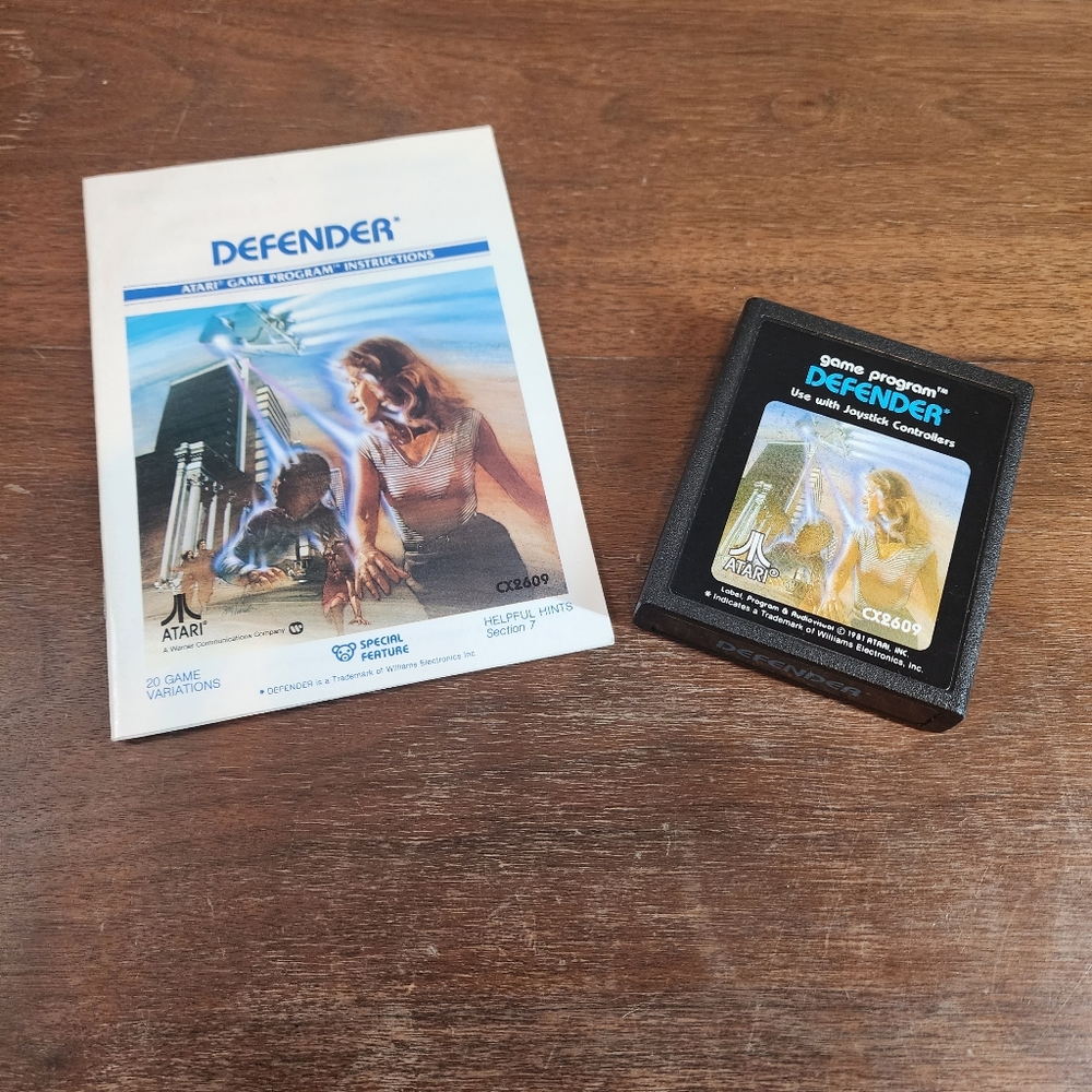 Atari 2600 Defender CX2609 Game & Manual